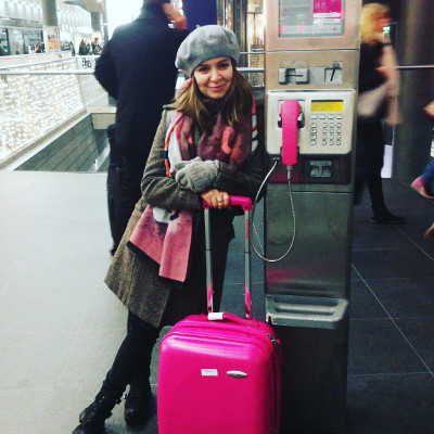 Arriving at Berlin main station, magenta style.